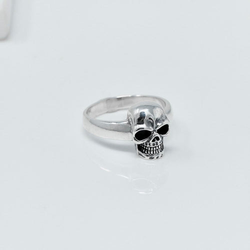 925 Sterling Silver Band Skull Polished Ring for Men and Women Size: 8, 9, 10, 11, 12, 13 and 14