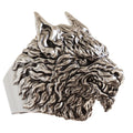 Bold Wolf Head 925 Sterling Silver Ring for Men - Biker Punk Rock Statement Jewelry ZSJ323