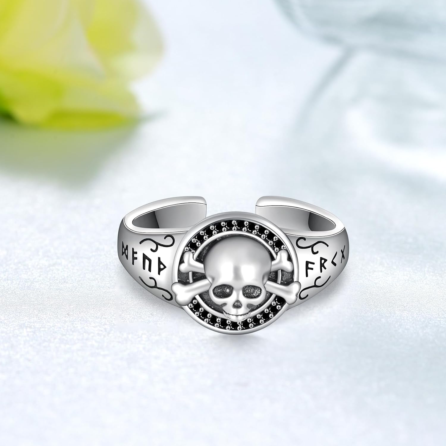 Skull Ring 925 Sterling Silver Viking Skull Ring Skull Jewelry Gifts for Women Men
