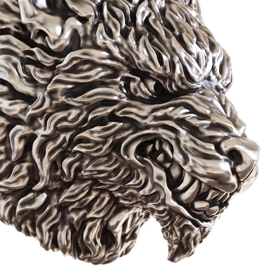 Bold Wolf Head 925 Sterling Silver Ring for Men - Biker Punk Rock Statement Jewelry ZSJ323