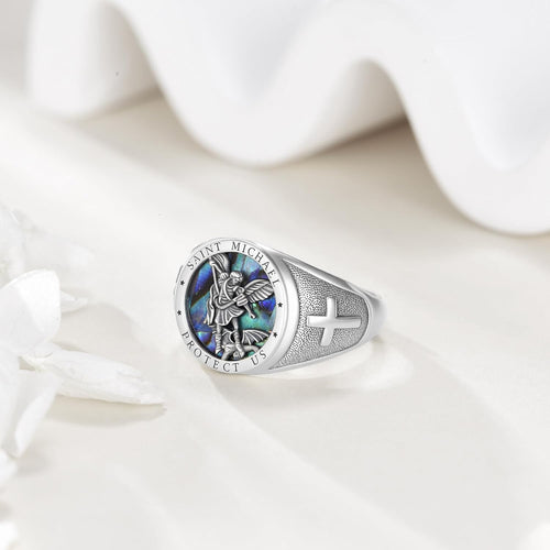 925 Sterling Silver Signet Ring Catholic Jewelry Gifts for Men Women