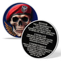 AtSKnSK Memento Mori Coin Momento Mori Coin Skull Coin Stoic Gifts Memento Mori Calendar Living Memento Mori Amor Fati Coin (Time Disc Skeleton)