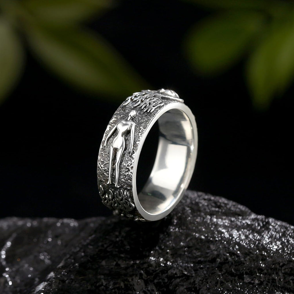 Till Death Skull Rings - Promise Rings For Him - 925 Sterling Sliver Skull Rings For Men - Couples engagement Rings