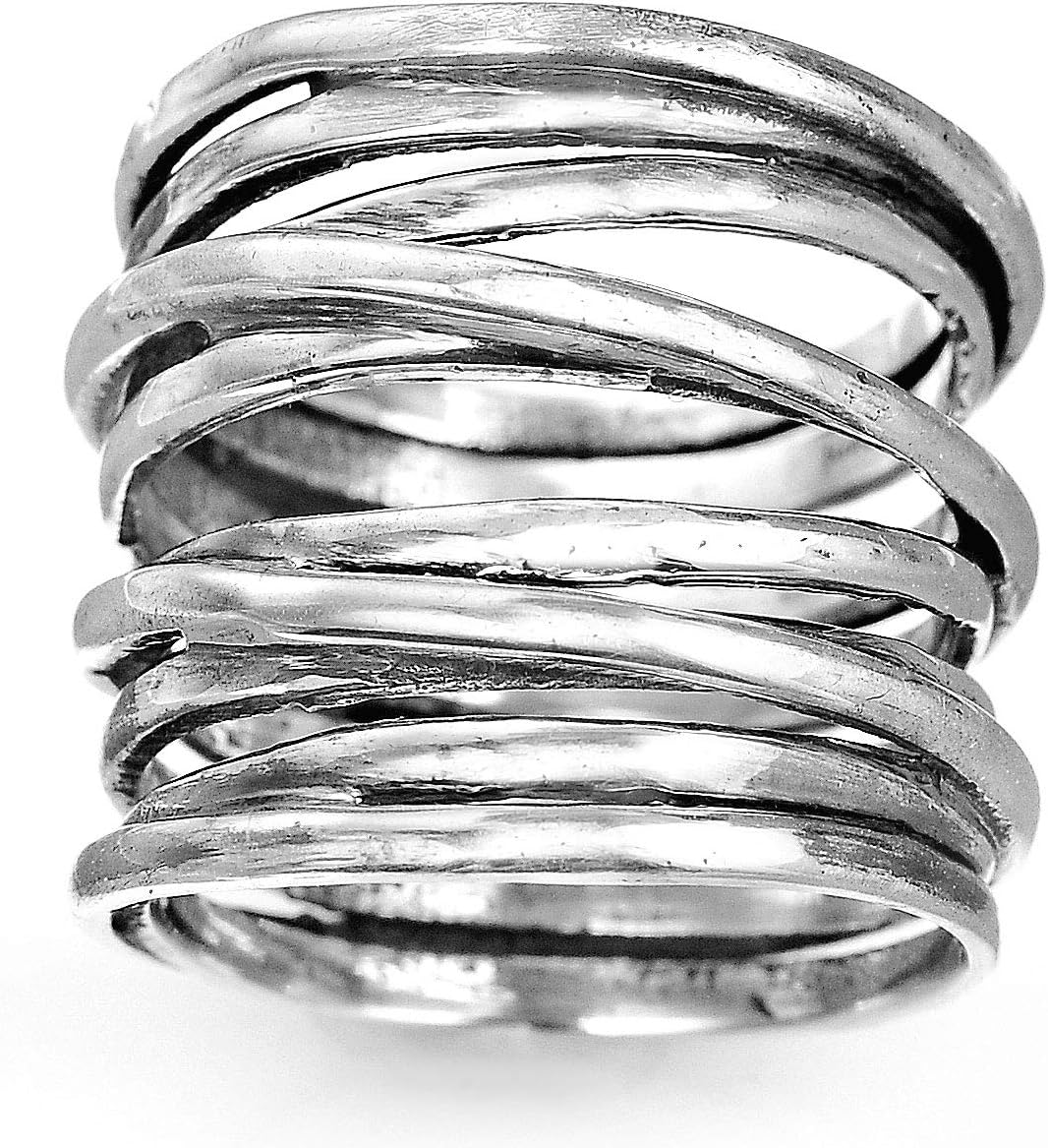 Boho-Magic 925 Sterling Silver Boho Rings for Women – Fashionable Jewelry Set – Unique Stackable Silver Rings Pack for Everyday Style and Fashion