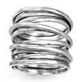 Boho-Magic 925 Sterling Silver Boho Rings for Women – Fashionable Jewelry Set – Unique Stackable Silver Rings Pack for Everyday Style and Fashion