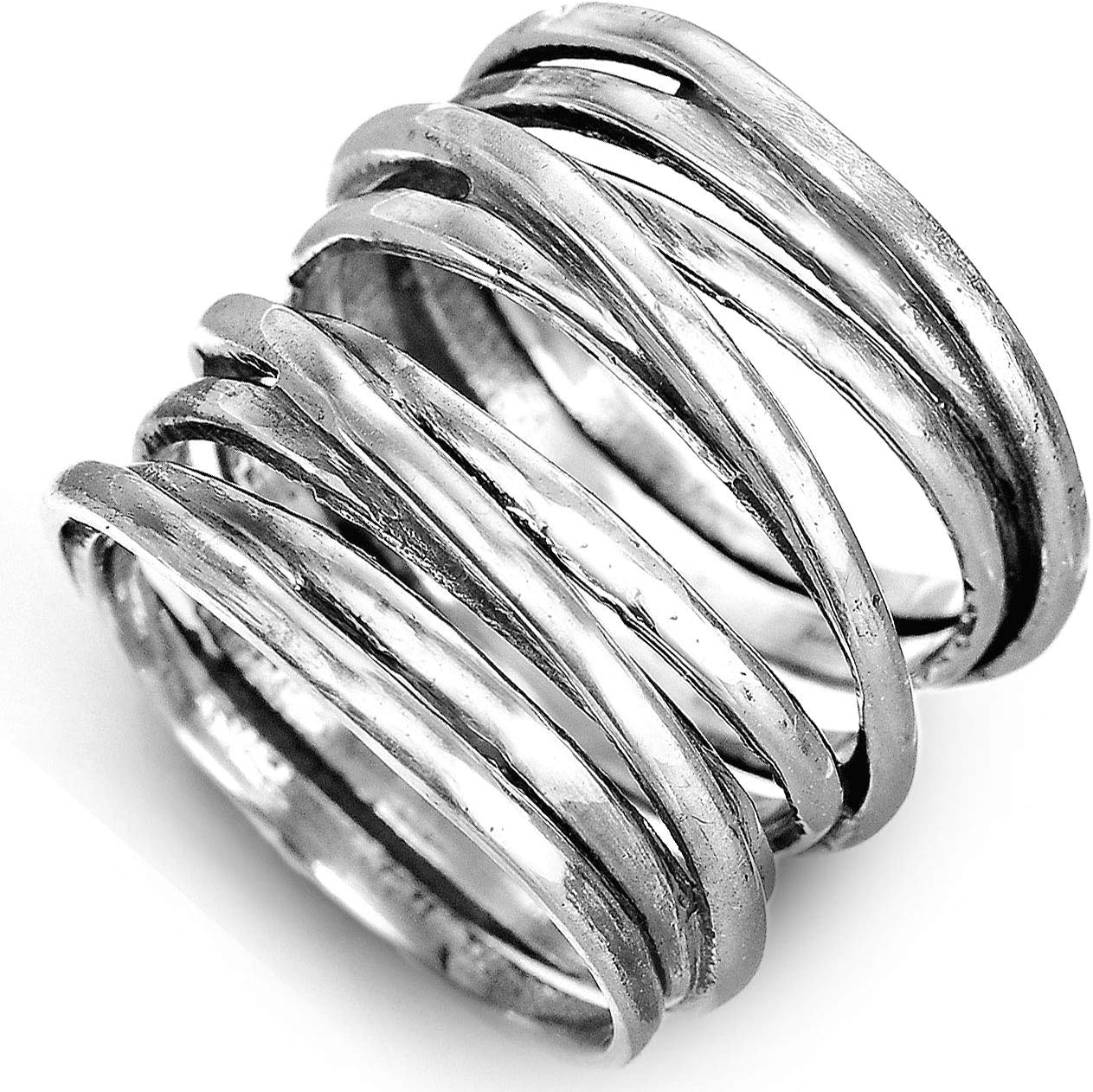 Boho-Magic 925 Sterling Silver Boho Rings for Women – Fashionable Jewelry Set – Unique Stackable Silver Rings Pack for Everyday Style and Fashion